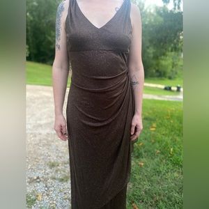 Beautiful brown formal gown! Size 10 like new!